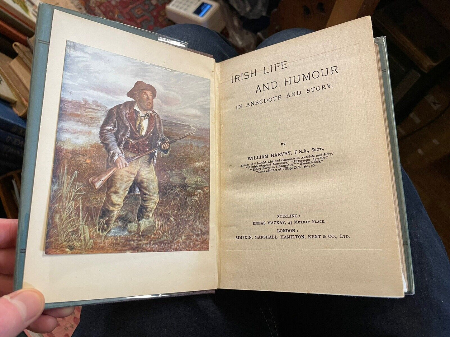 1909 Harvey's Irish Life and Humour in Anecdote & Story : Scarce in Dust Jacket