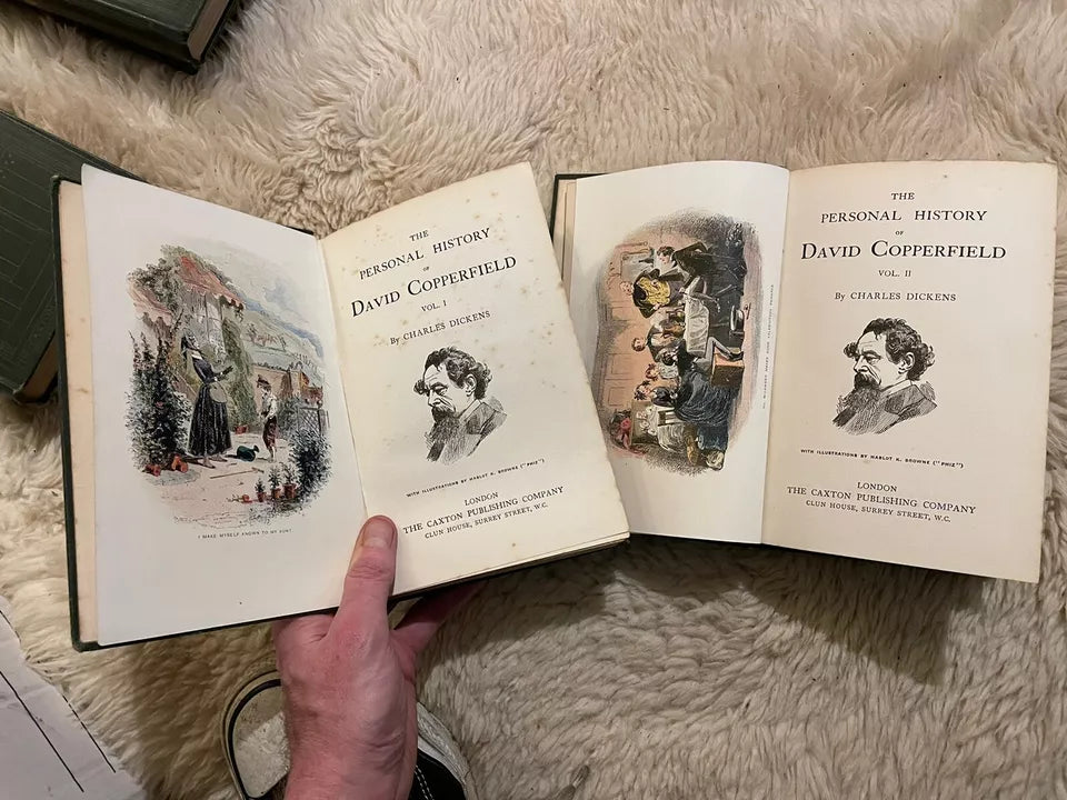 Charles Dickens : David Copperfield : Talwin Morris Design : Illus by Phiz c1905