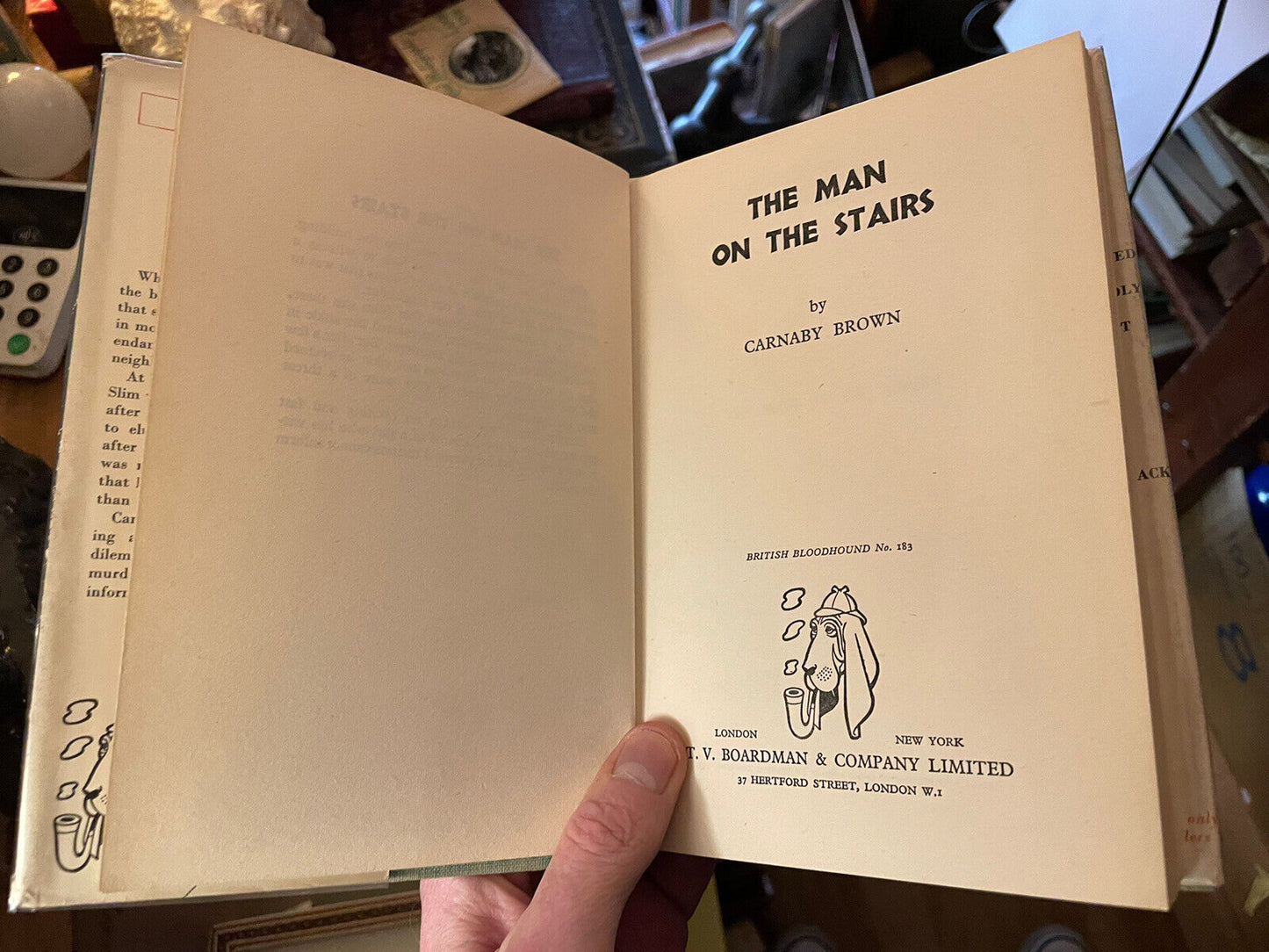 The Man on the Stairs : Carnaby Brown 1st 1957 : Thriller Fiction