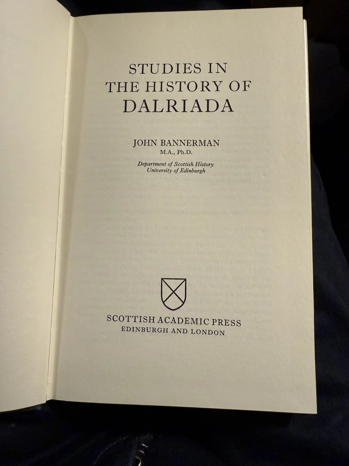 Studies in the History of Dalriada : John Bannerman : Kingdom of the Scots
