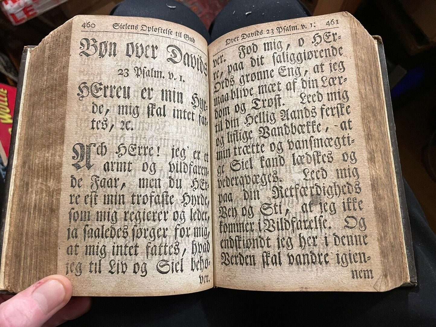 1794 Antique Danish Religious Prayer Book : Woodcuts : Large Typeface