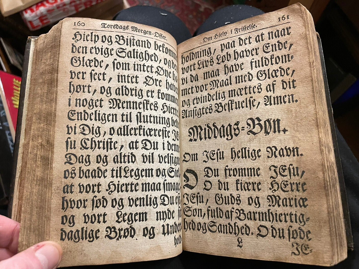 1794 Antique Danish Religious Prayer Book : Woodcuts : Large Typeface