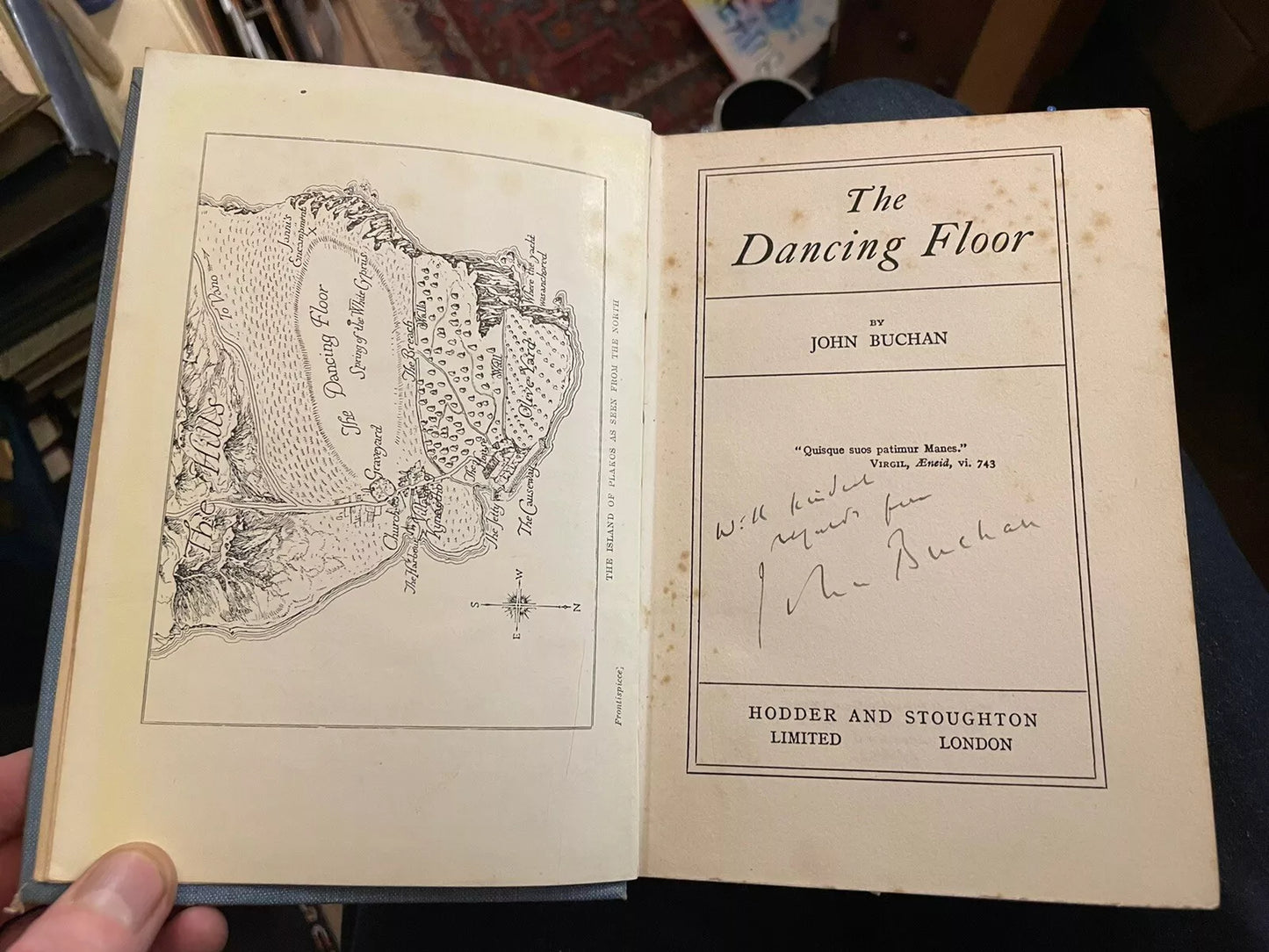 John Buchan : The Dancing Floor : SIGNED COPY : FIrst Edition 1923