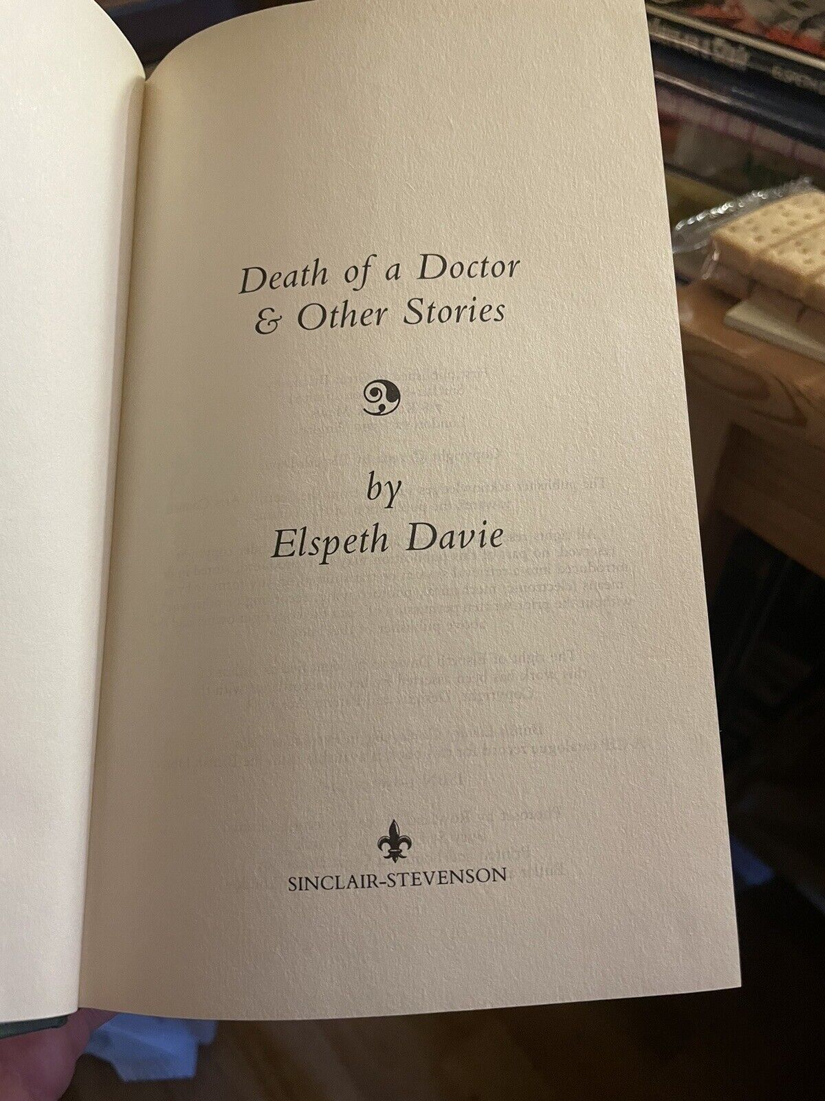 Elspeth Davie : Death of a Doctor and Other Stories : 1st 1992