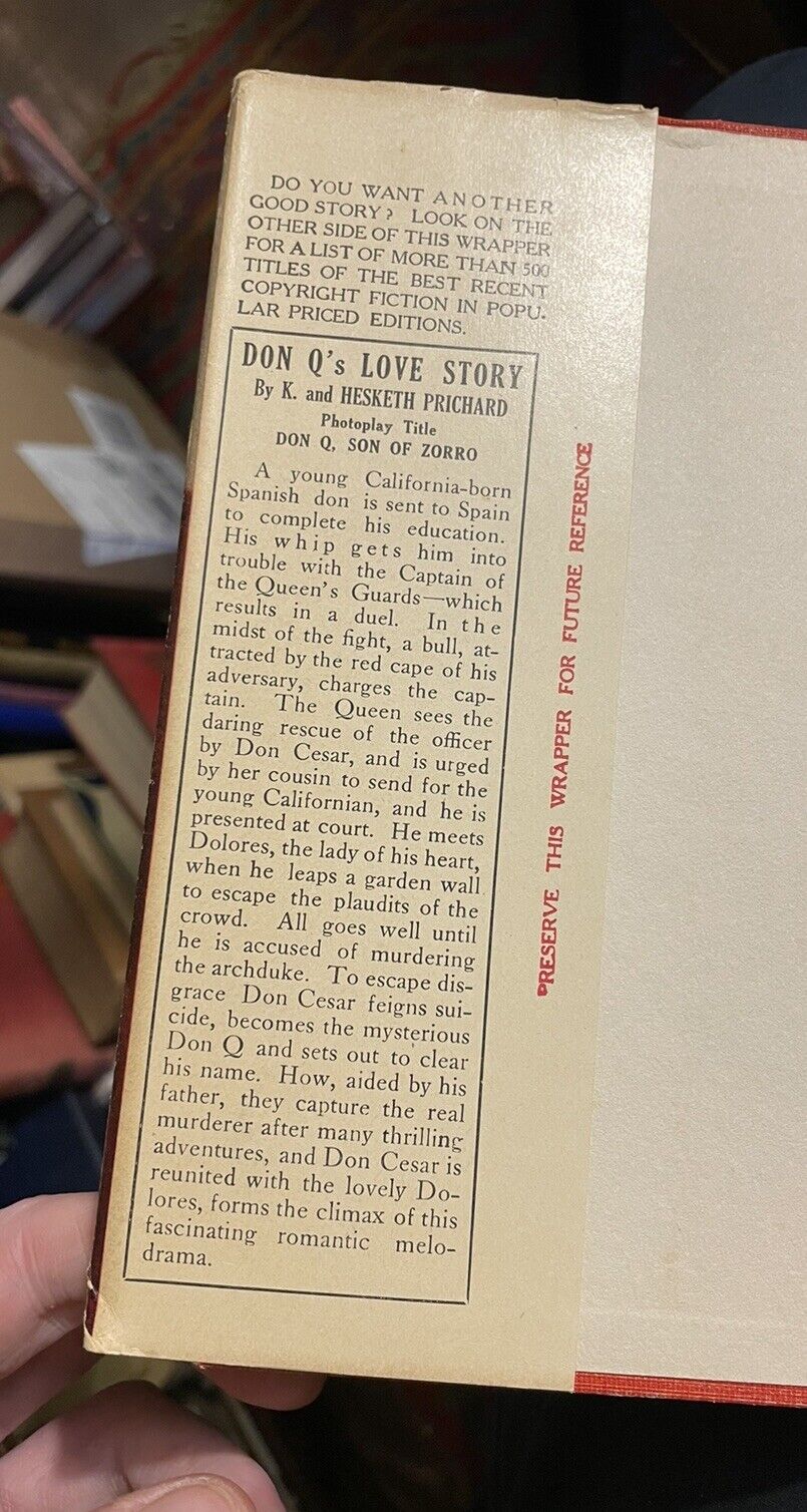 1925 Don Q's Love Story : K. and Hesketh Prichard : Don Q, Son of Zorro
