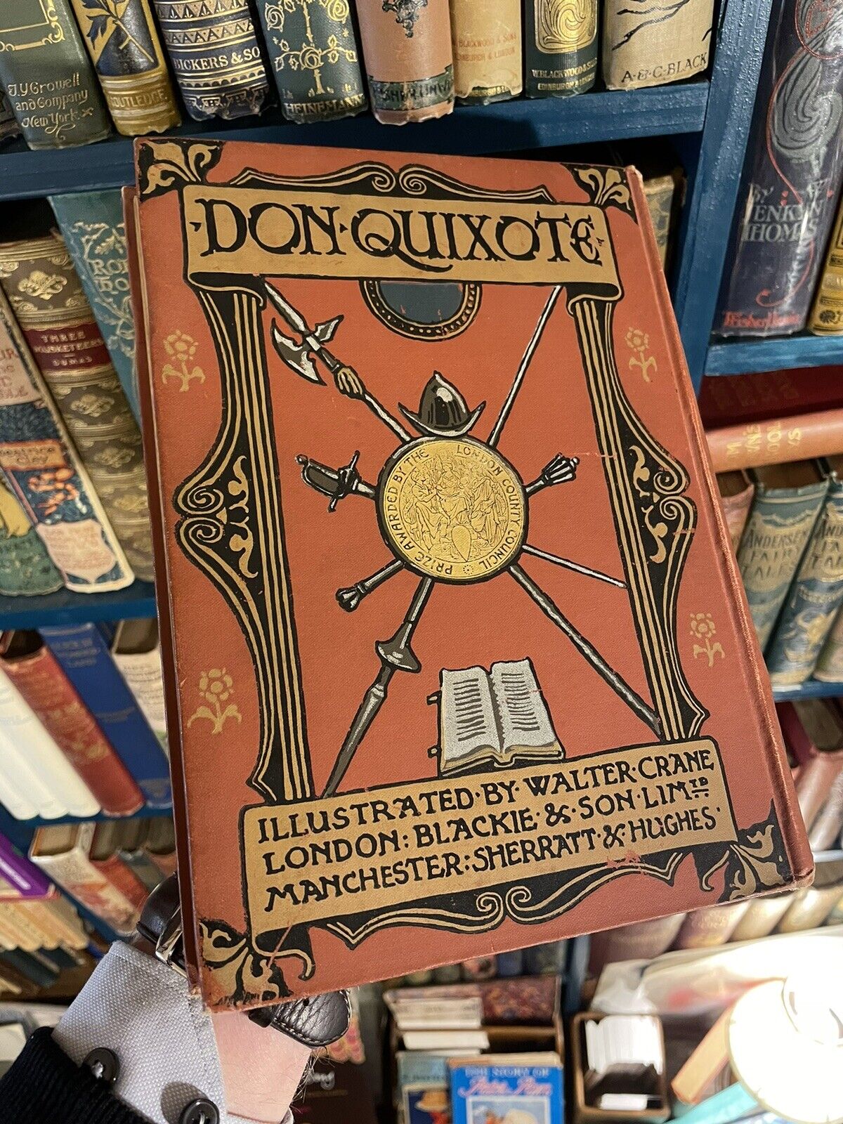 1912 Don Quixote of La Mancha : Illustrated by Walter Crane : Cervantes