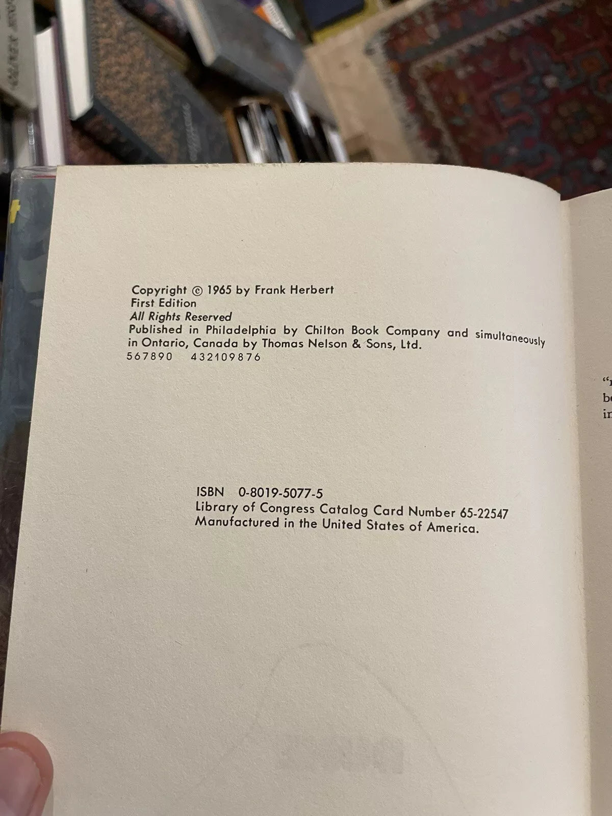 1965 Frank Herbert : Dune : Stated First Edition (5th printing) Original Jacket