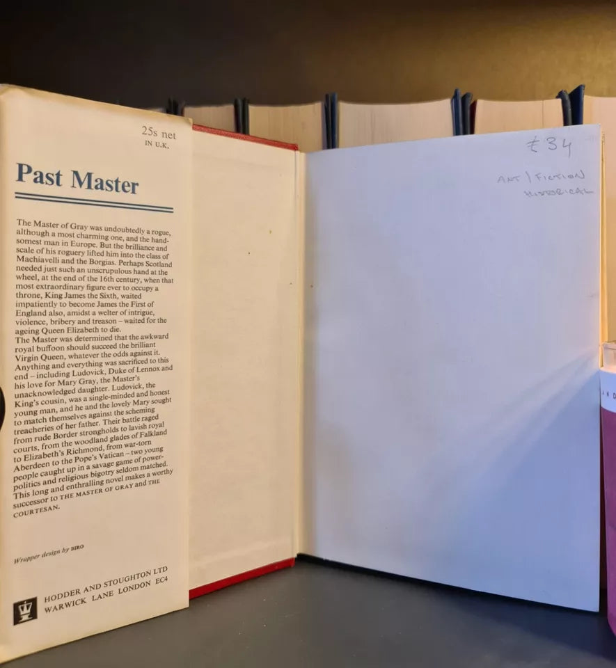 Past Master, Nigel Tranter: Hardback: 1st Edition: Historical Fiction