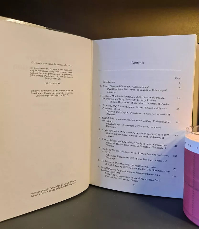 Scottish Culture & Scottish Education 1800 - 1980, Humes/Paterson: Hardback: 1st