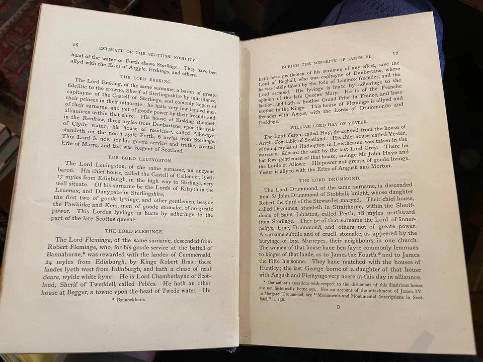 1873 Estimate Scottish Nobility James the Sixth Charles Rogers First Edition