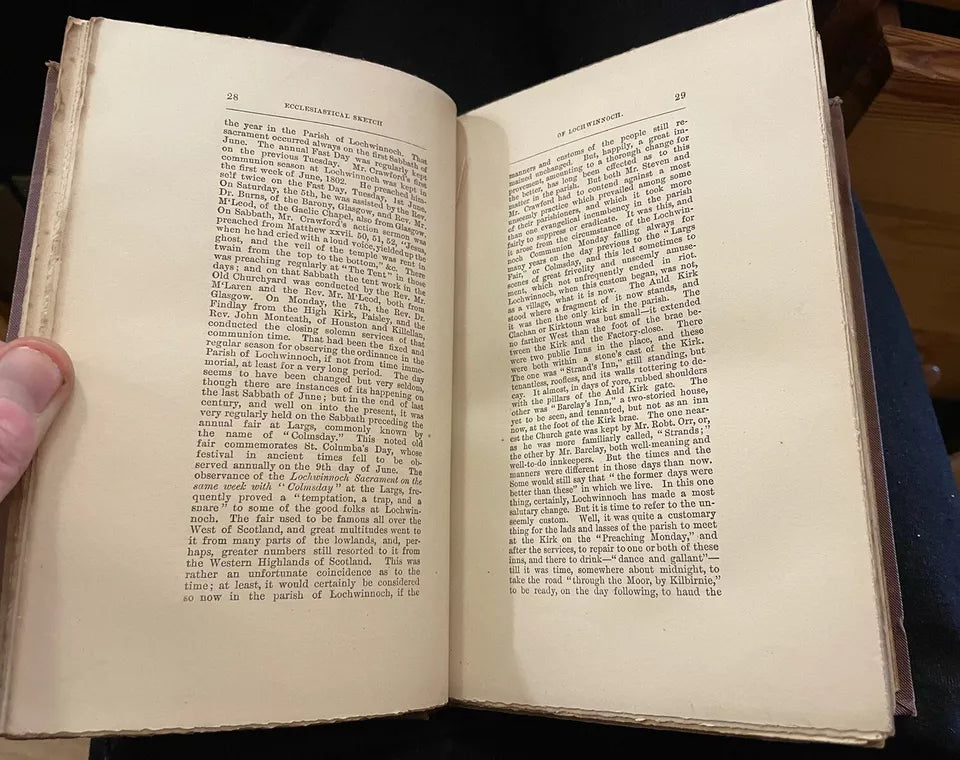 1878 An Ecclesiastical Sketch of Lochwinnoch Parish, Scotland