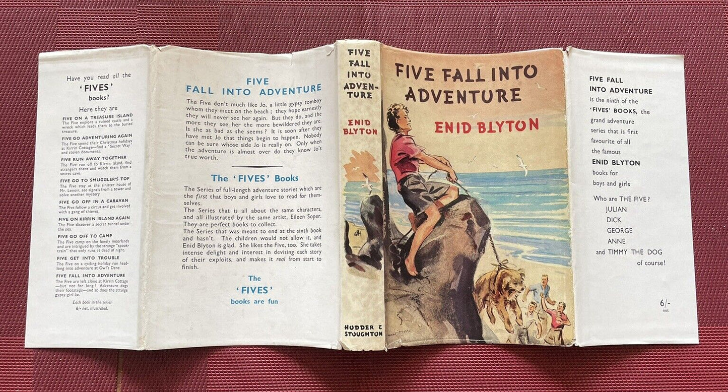 Enid Blyton : Five Fall Into Adventure : 1st Edition 1950 : VG in Dust Jacket