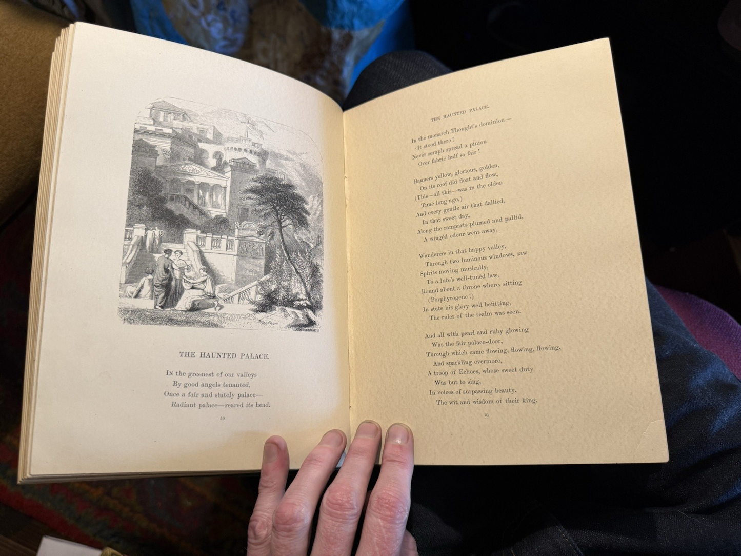 c1872 Poetical Works of Edgar Allan Poe : Illustrated Edition : Lovely Copy