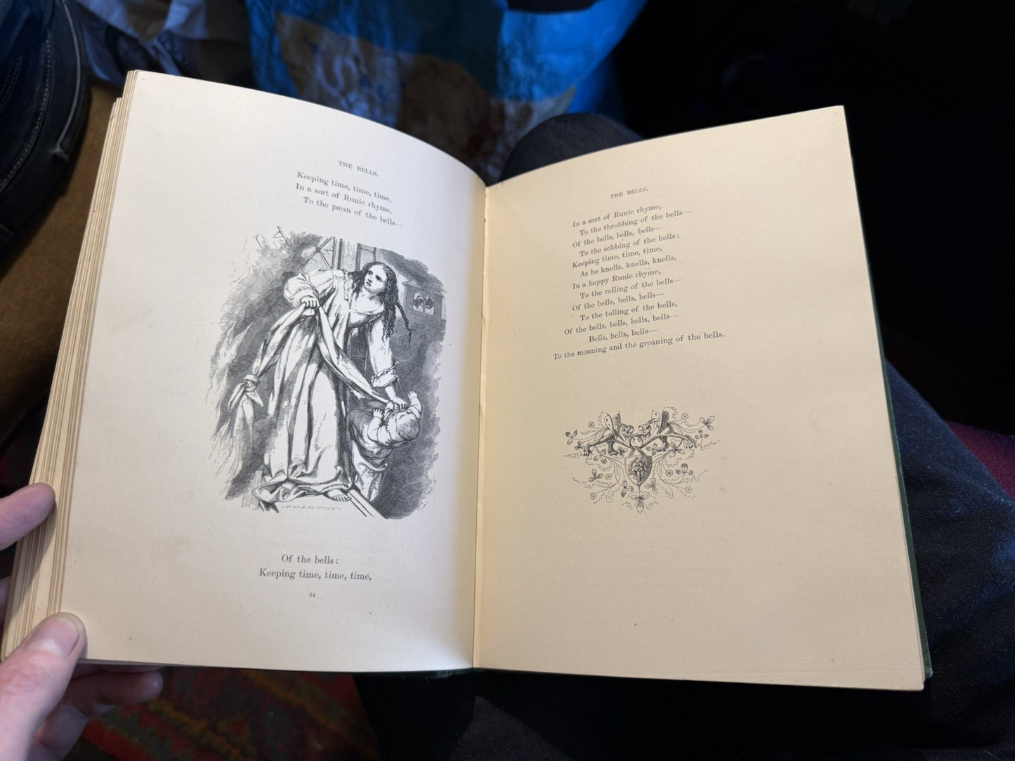 c1872 Poetical Works of Edgar Allan Poe : Illustrated Edition : Lovely Copy