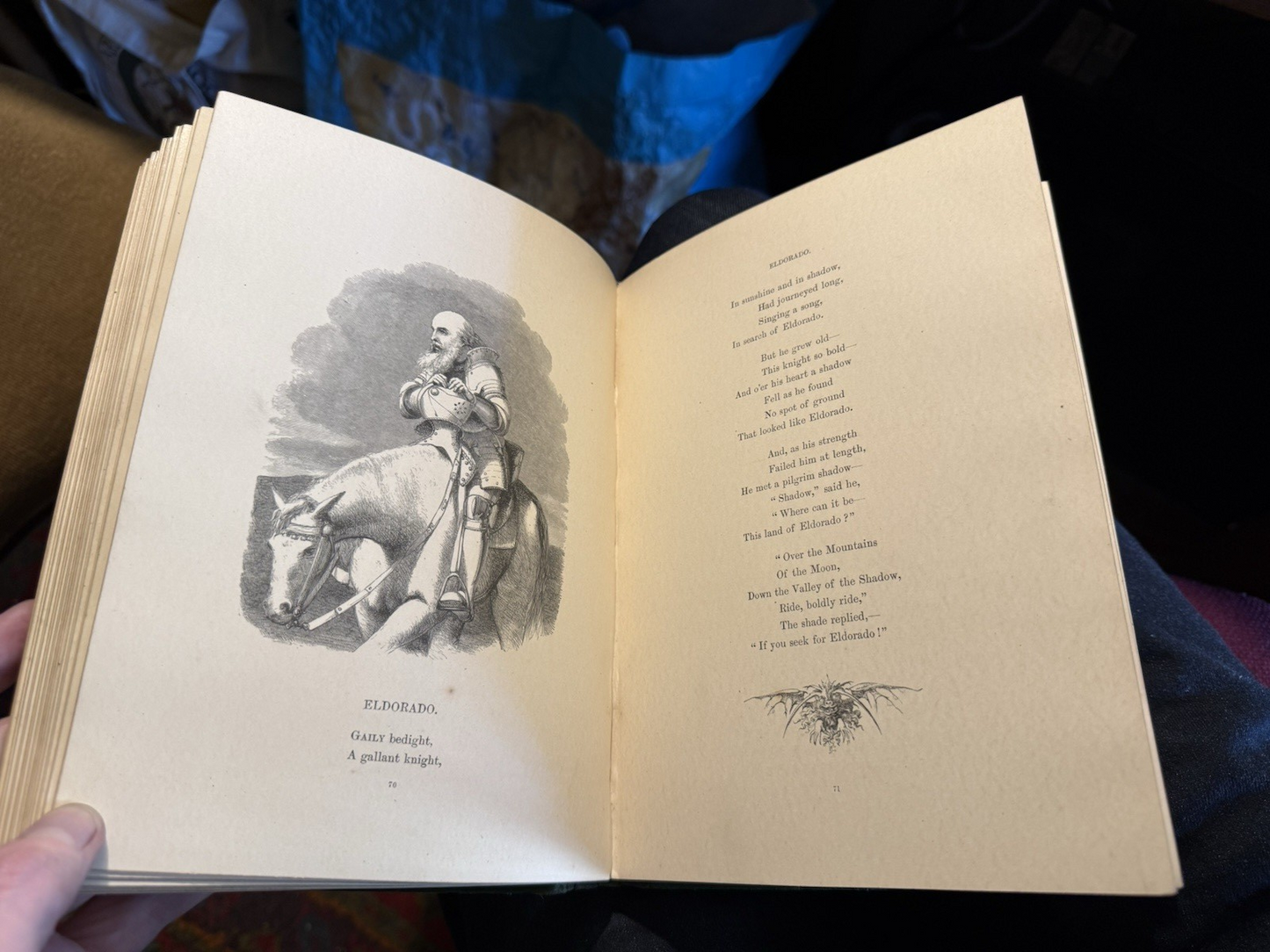 c1872 Poetical Works of Edgar Allan Poe : Illustrated Edition : Lovely Copy