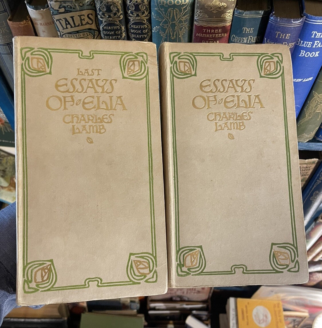 Charles Lamb : Essays of Elia + Last Essays of Elia : Art Nouveau Bindings 1904