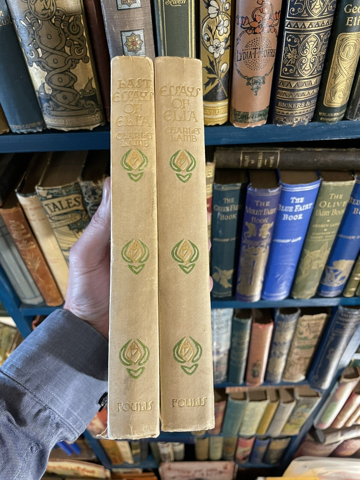 Charles Lamb : Essays of Elia + Last Essays of Elia : Art Nouveau Bindings 1904