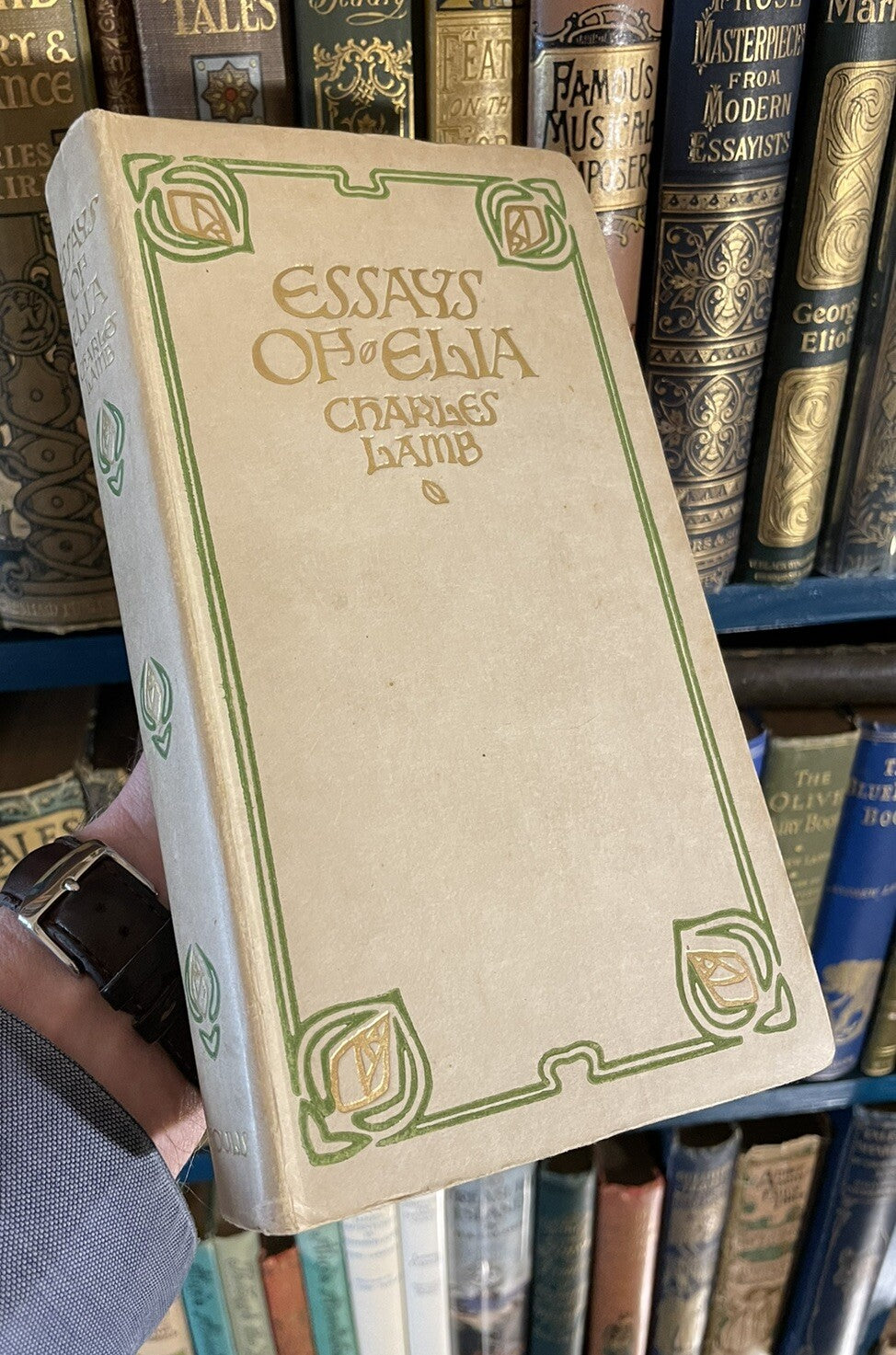 Charles Lamb : Essays of Elia + Last Essays of Elia : Art Nouveau Bindings 1904