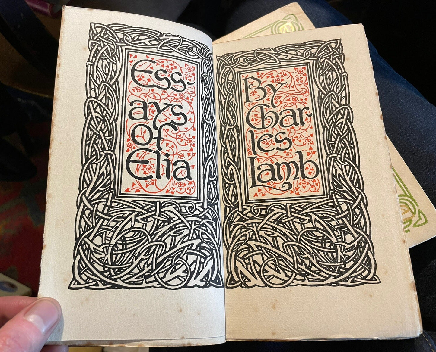 Charles Lamb : Essays of Elia + Last Essays of Elia : Art Nouveau Bindings 1904
