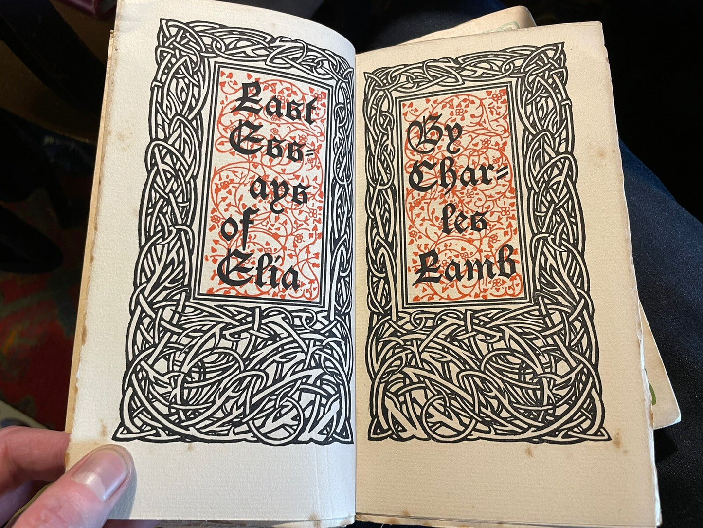 Charles Lamb : Essays of Elia + Last Essays of Elia : Art Nouveau Bindings 1904