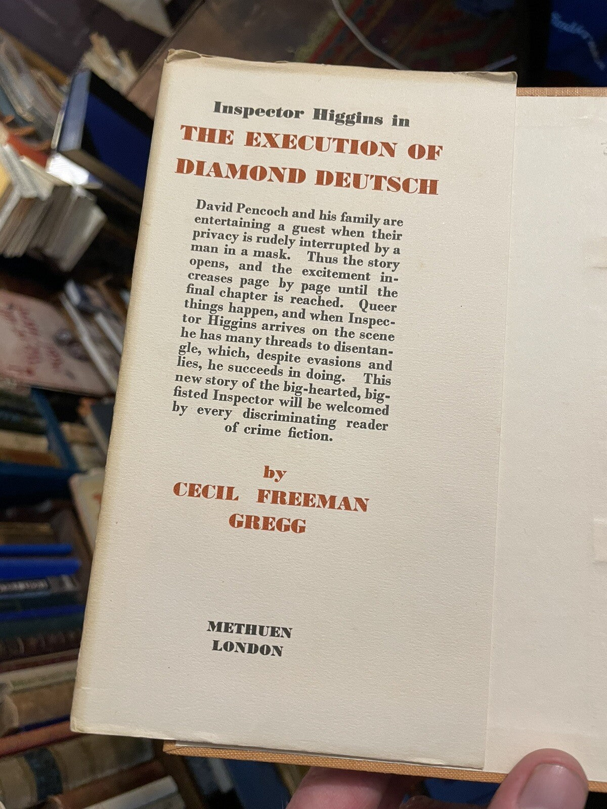 1935 The Execution of Diamond Deutsch : Cecil Freeman Gregg : Crime Detective