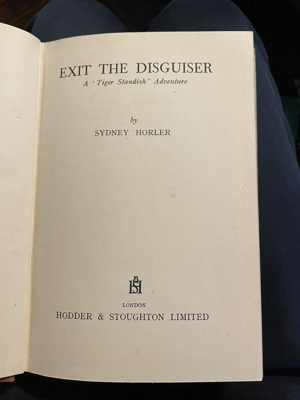 Sydney Horler : Exit the Disguiser : 1st Edition 1948 : Vinatge Thriller