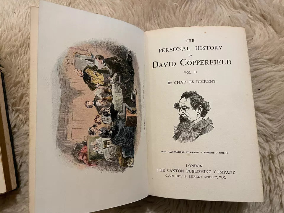 Charles Dickens : David Copperfield : Talwin Morris Design : Illus by Phiz c1905