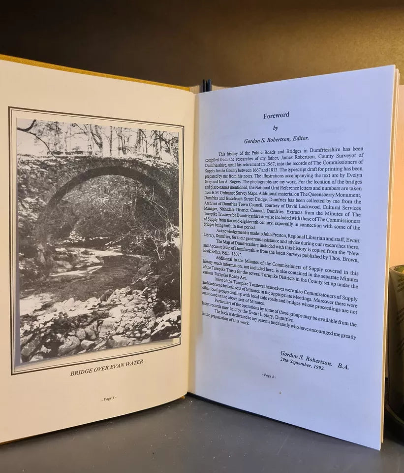 Public Roads & Bridges in Dumfriesshire, J. Robertson: Hardback: 1st Edition