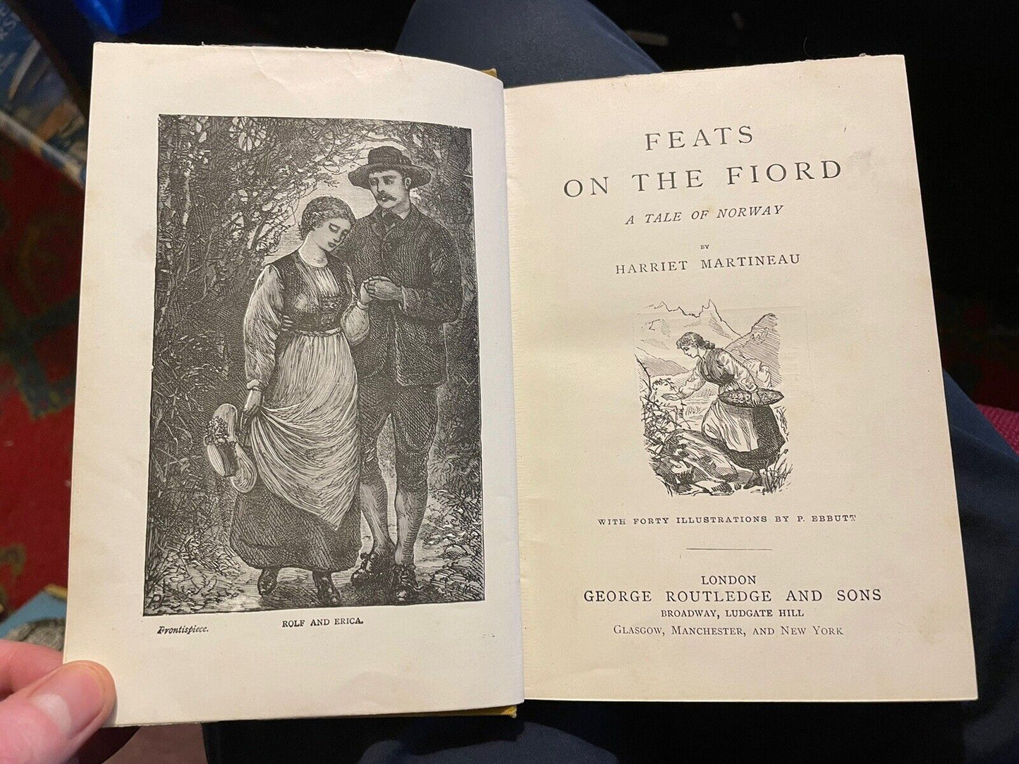 c1885 Feats of the Fiord : A Tale of Norway : Harriet Martineau : Fjords
