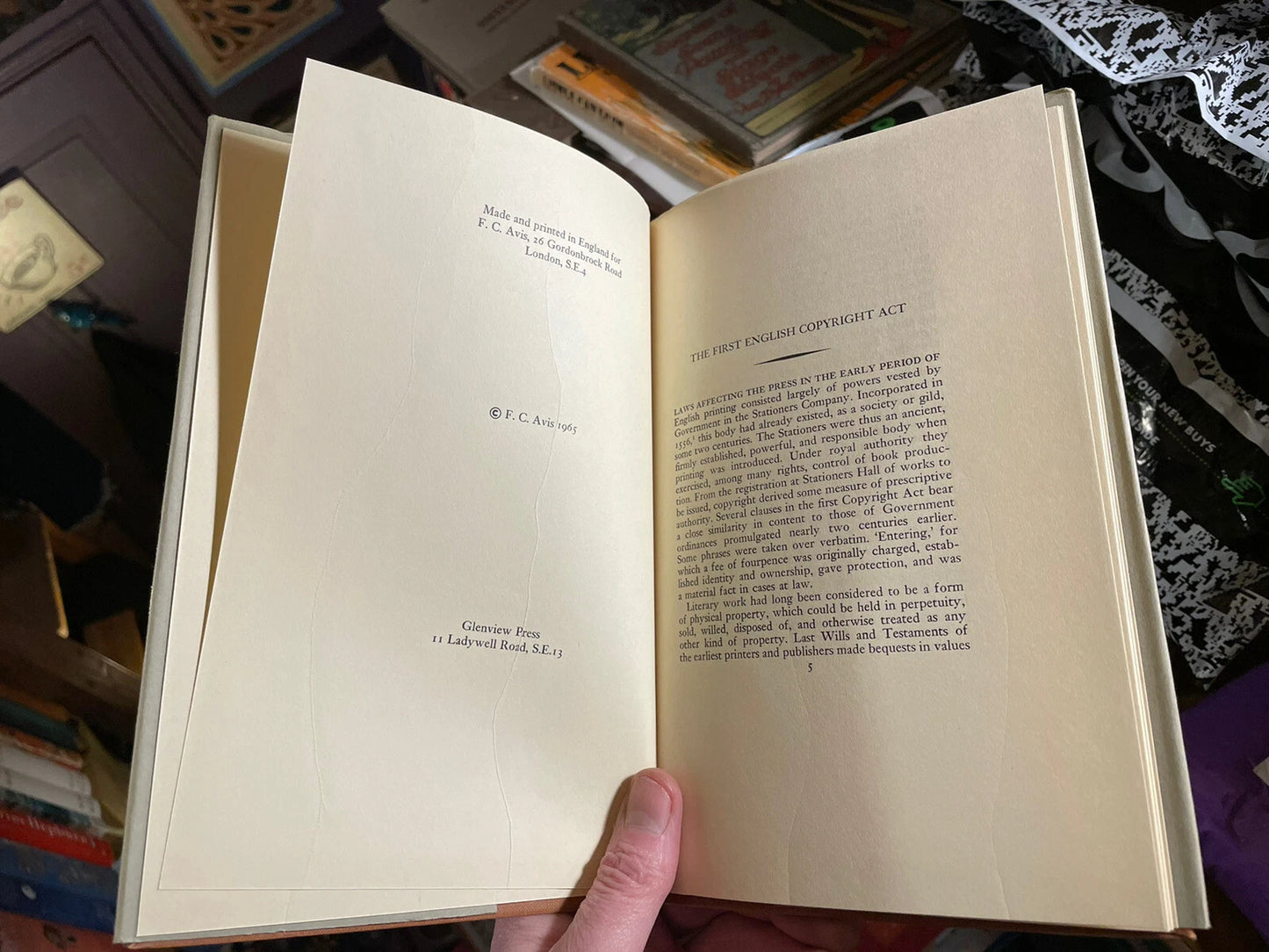 First English Copyright Act 1709 : Statute of Anne : Act for the Encouragement