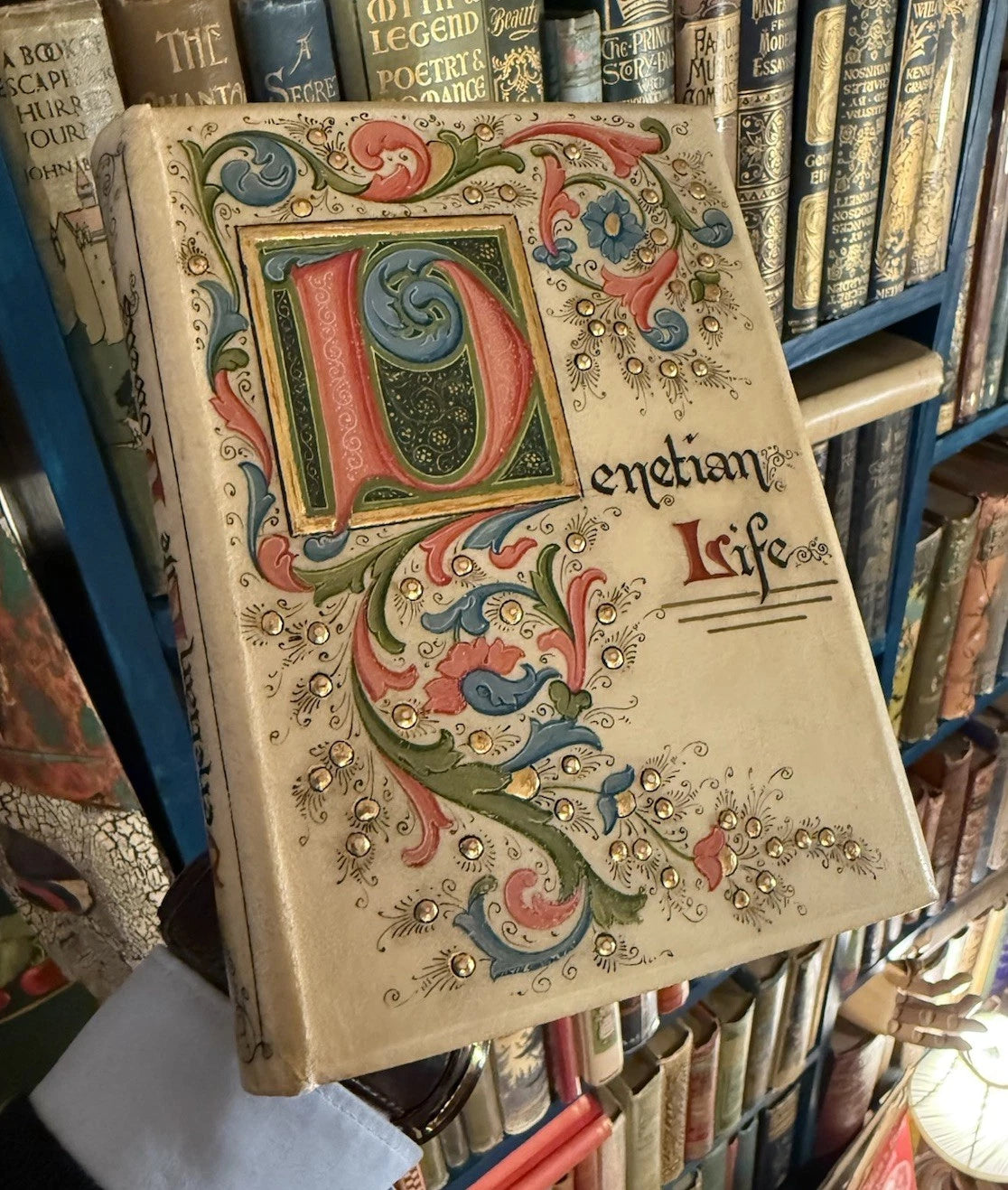 Florentine Fine Binding by Giannini : Fore-edge Painting : Painted Vellum 1883