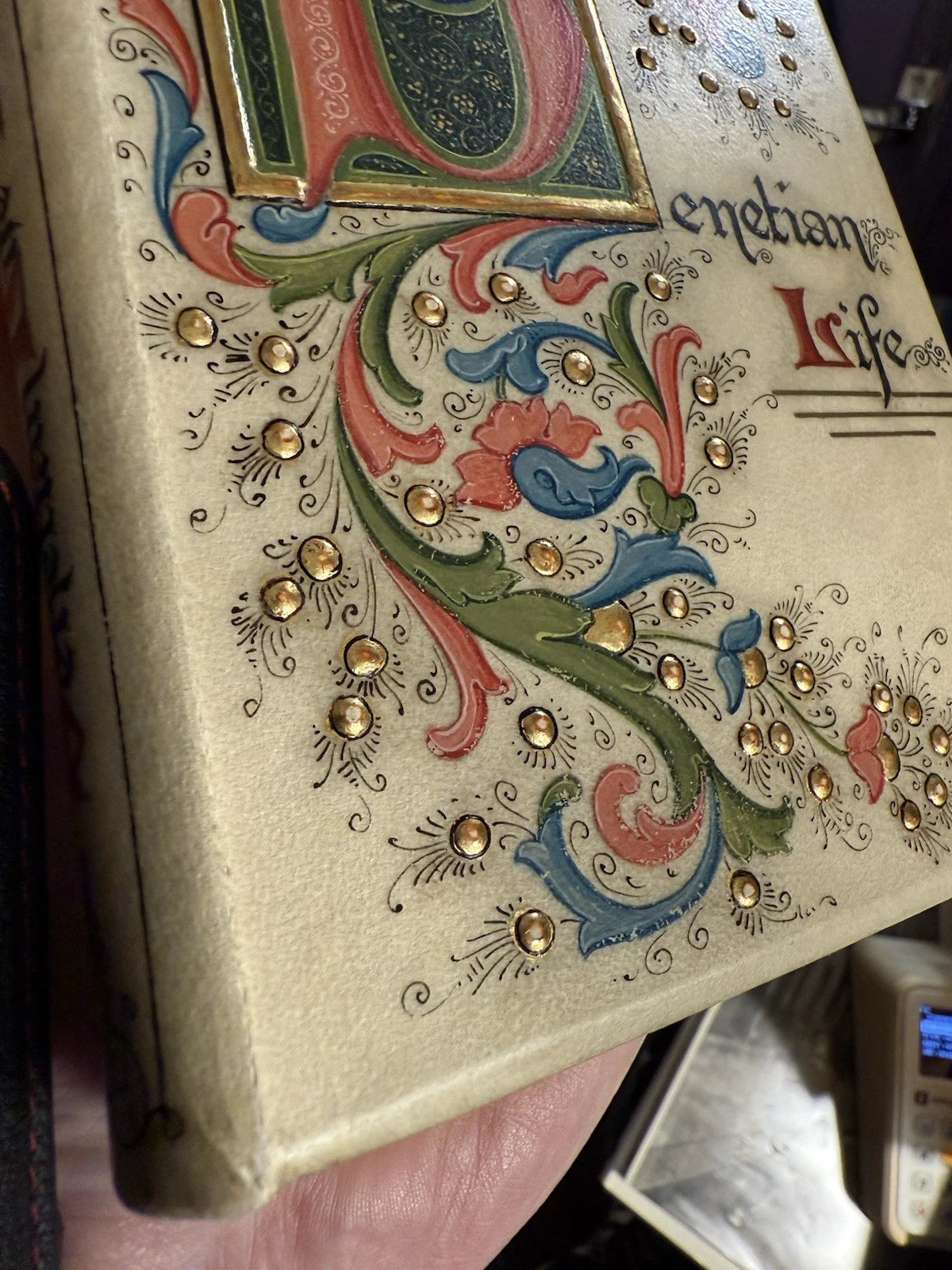 Florentine Fine Binding by Giannini : Fore-edge Painting : Painted Vellum 1883