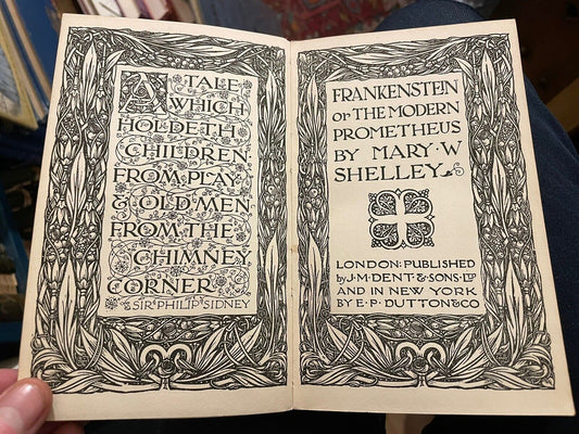 1912 Frankenstein : Mary Wollstonecraft Shelley : Everyman's Library : Gothic