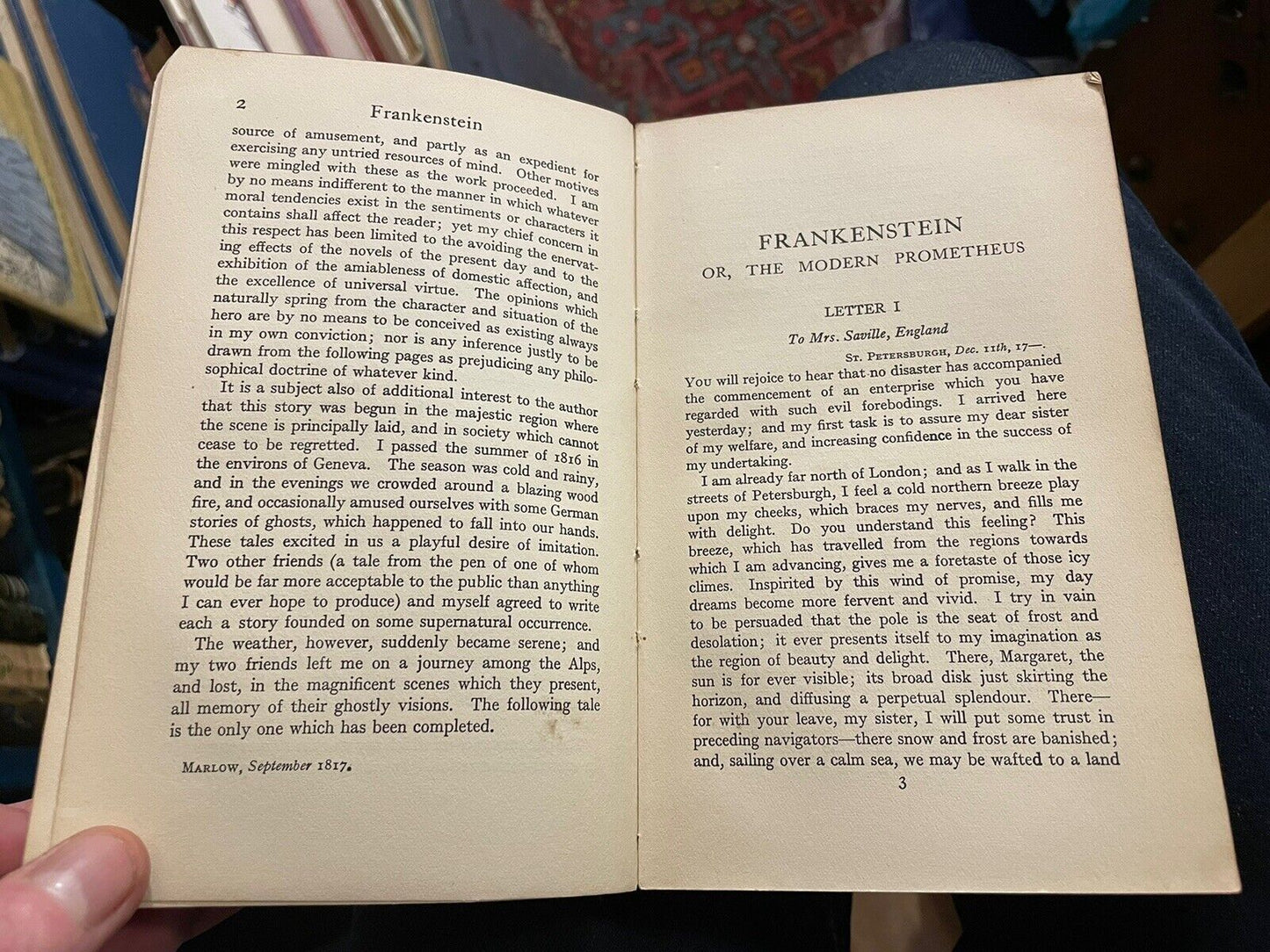 1912 Frankenstein : Mary Wollstonecraft Shelley : Everyman's Library : Gothic