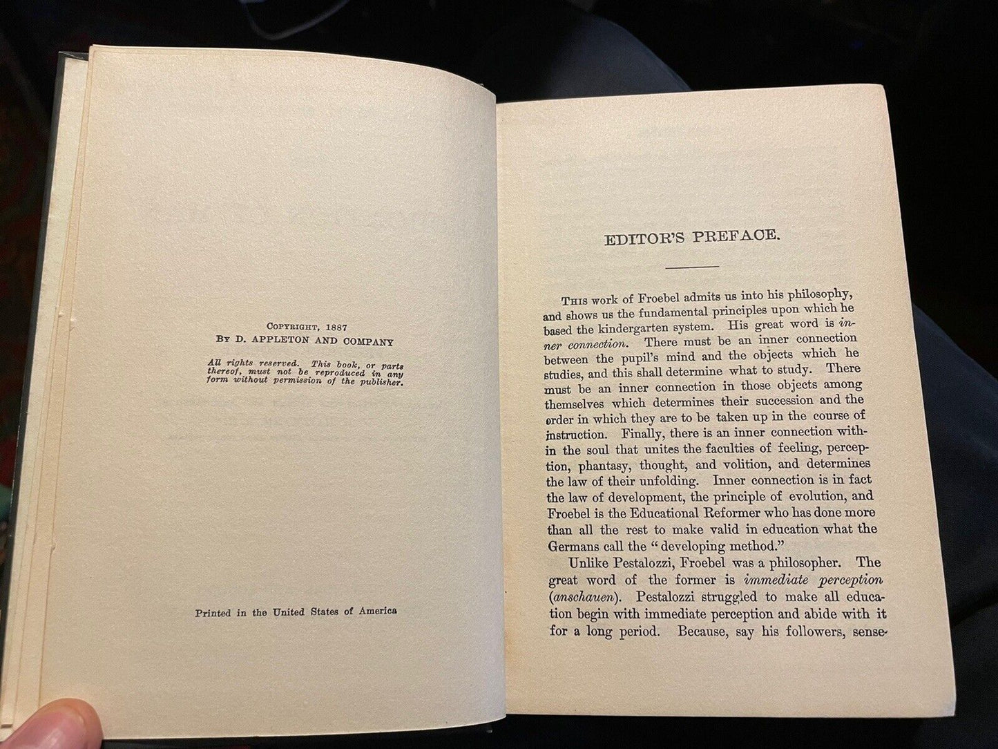 Friedrich Froebel : The Education of Man : German Educator : 1st Ed 1889