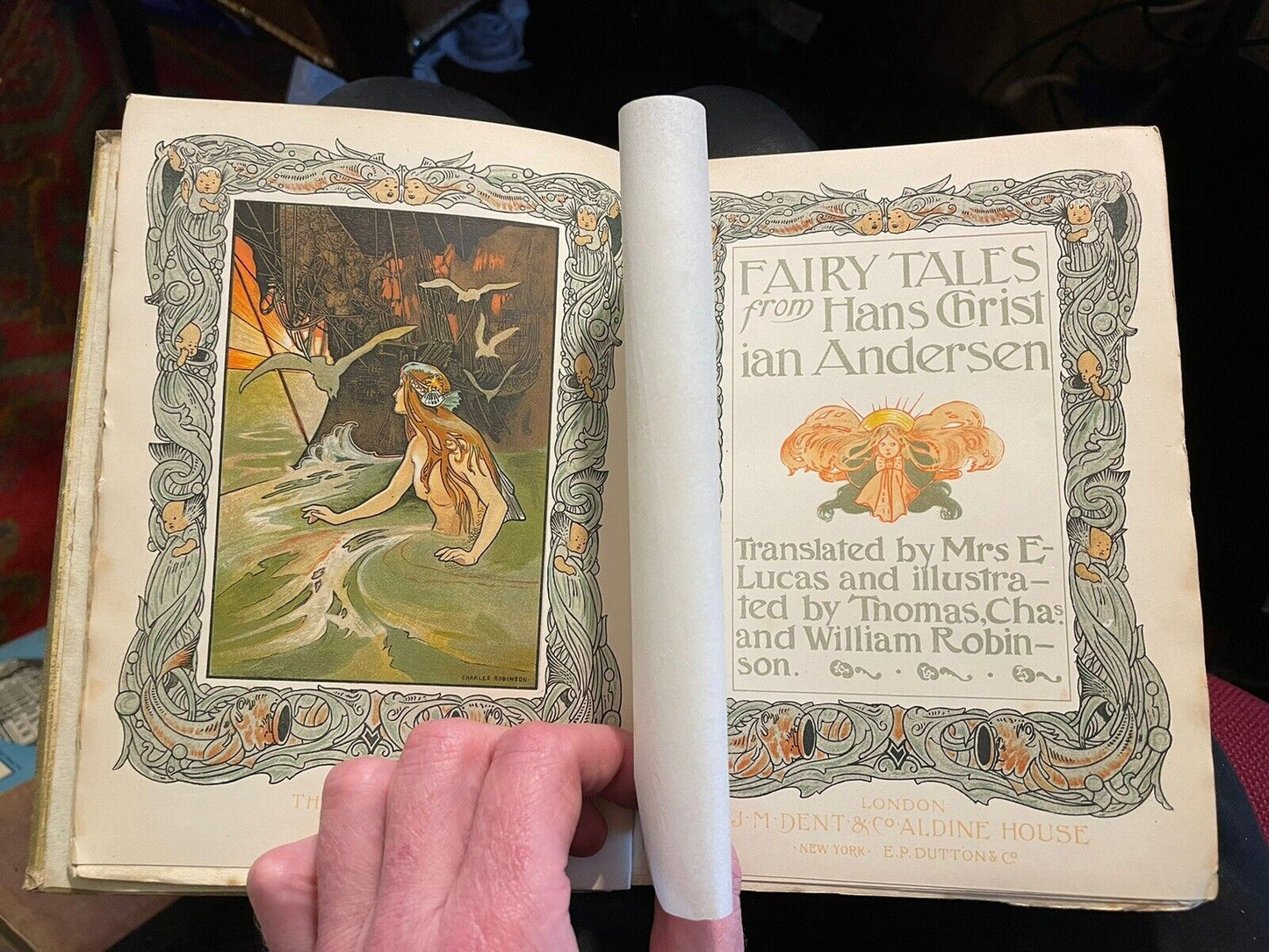 1905 Andersen's Fairy Tales and Other Stories : Illustrated Leather Binding