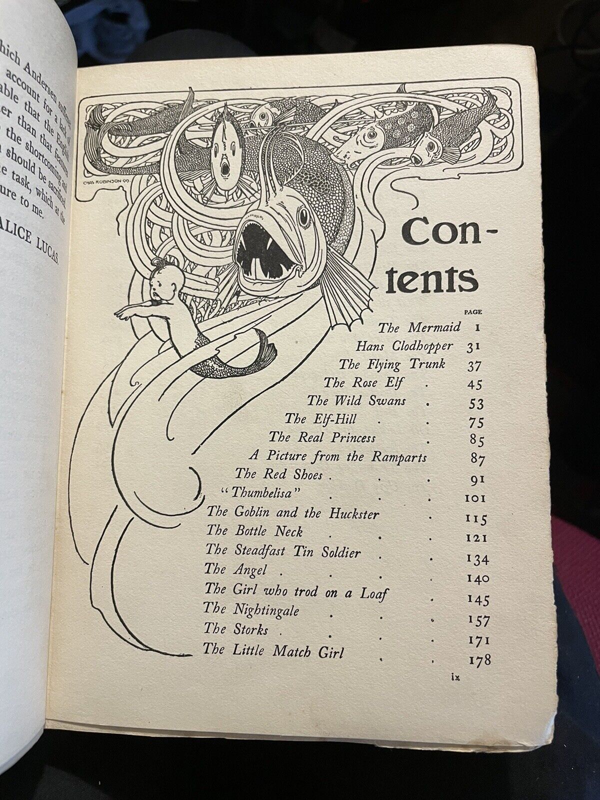 1905 Andersen's Fairy Tales and Other Stories : Illustrated Leather Binding