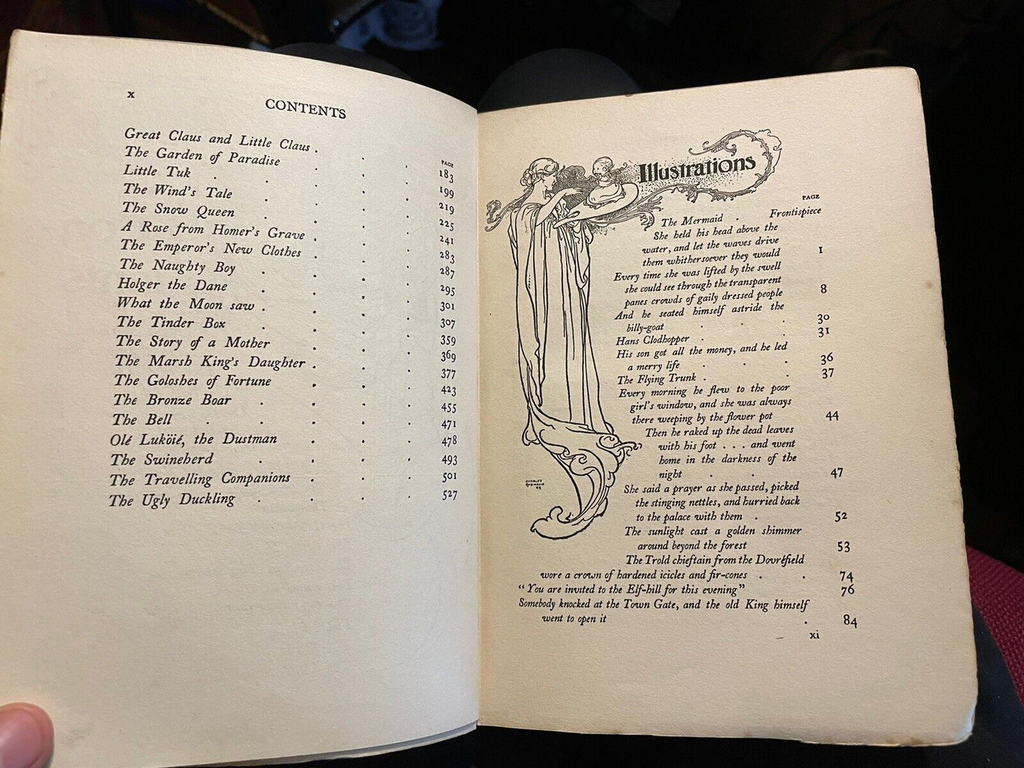 1905 Andersen's Fairy Tales and Other Stories : Illustrated Leather Binding