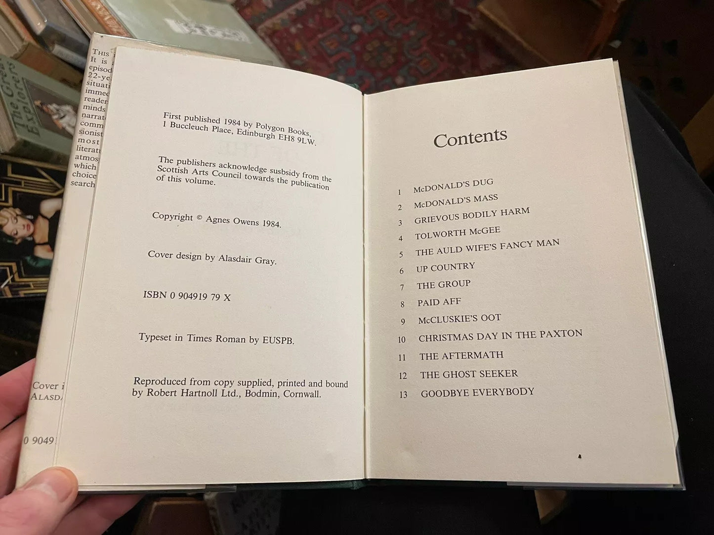 Gentlemen of the West : Agnes Owens : Jacket by Alasdair Gray : 1st 1984