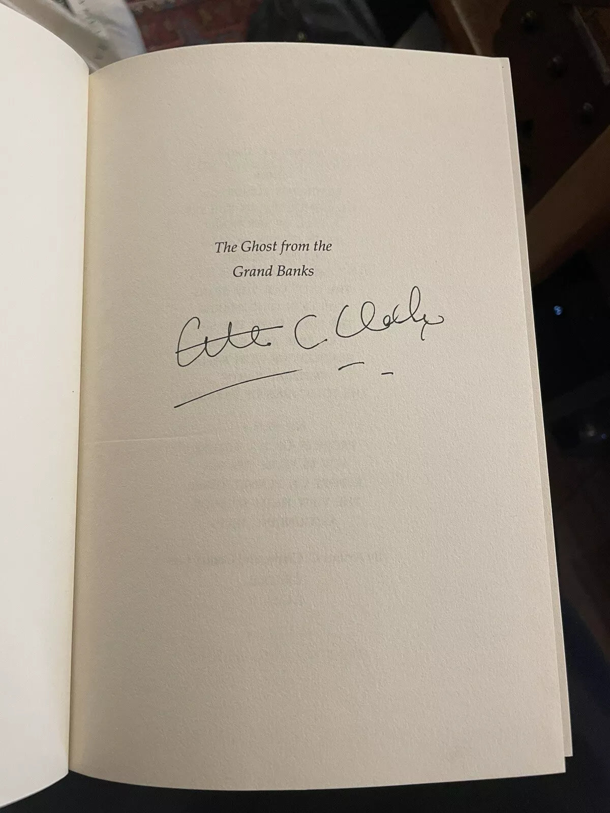 Arthur C Clarke (SIGNED) The Ghost From The Grand Banks : 1st/1st Gollancz 1990