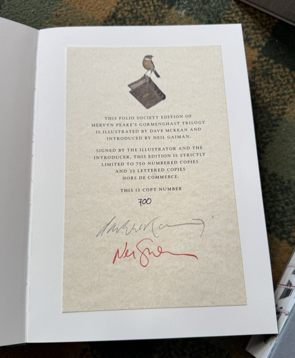 Mervyn Peake : The Gormenghast Trilogy : Signed Ltd Ed : Neil Gaiman
