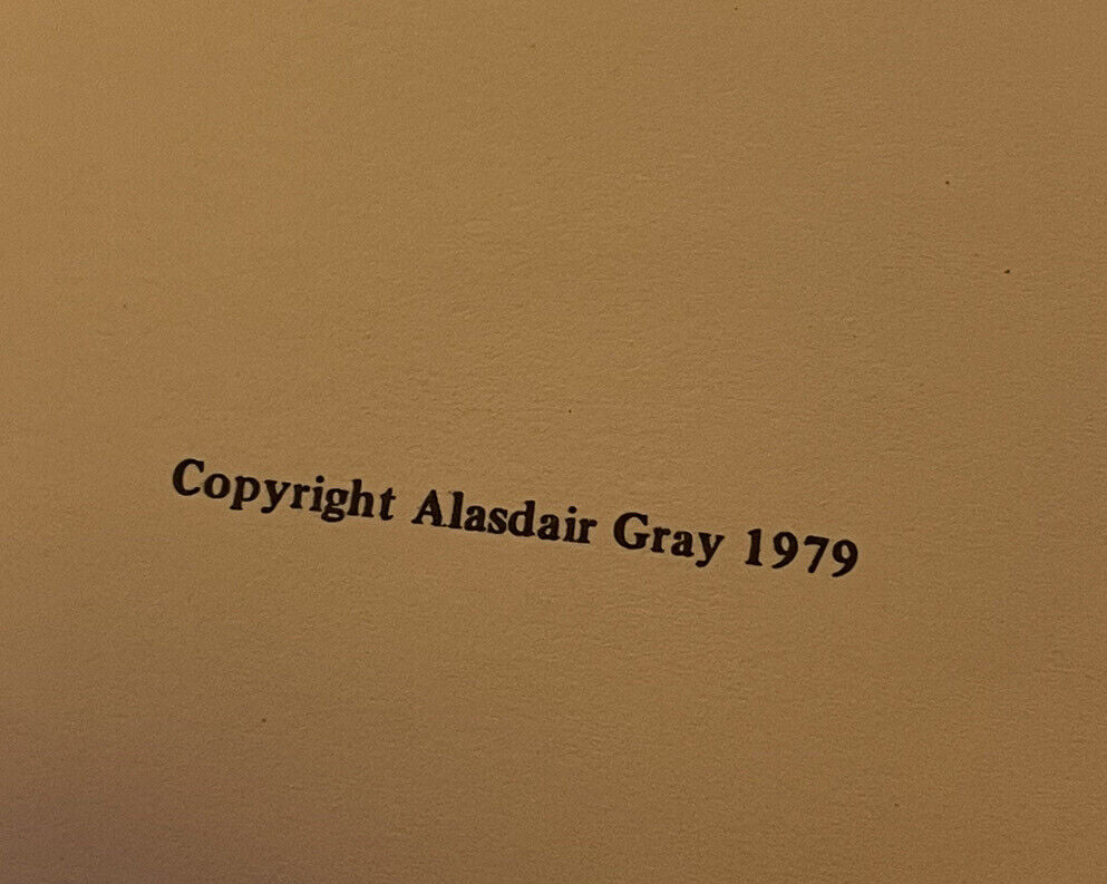 Alasdair Gray's First Book : The Comedy of the White Dog 1979