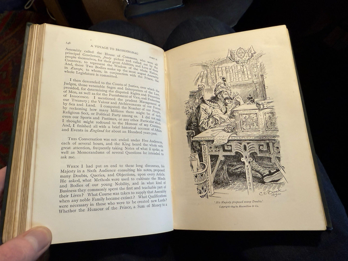 1894 Gulliver's Travels : Jonathan Swift : Illustrated by C.E. Brock : Macmillan