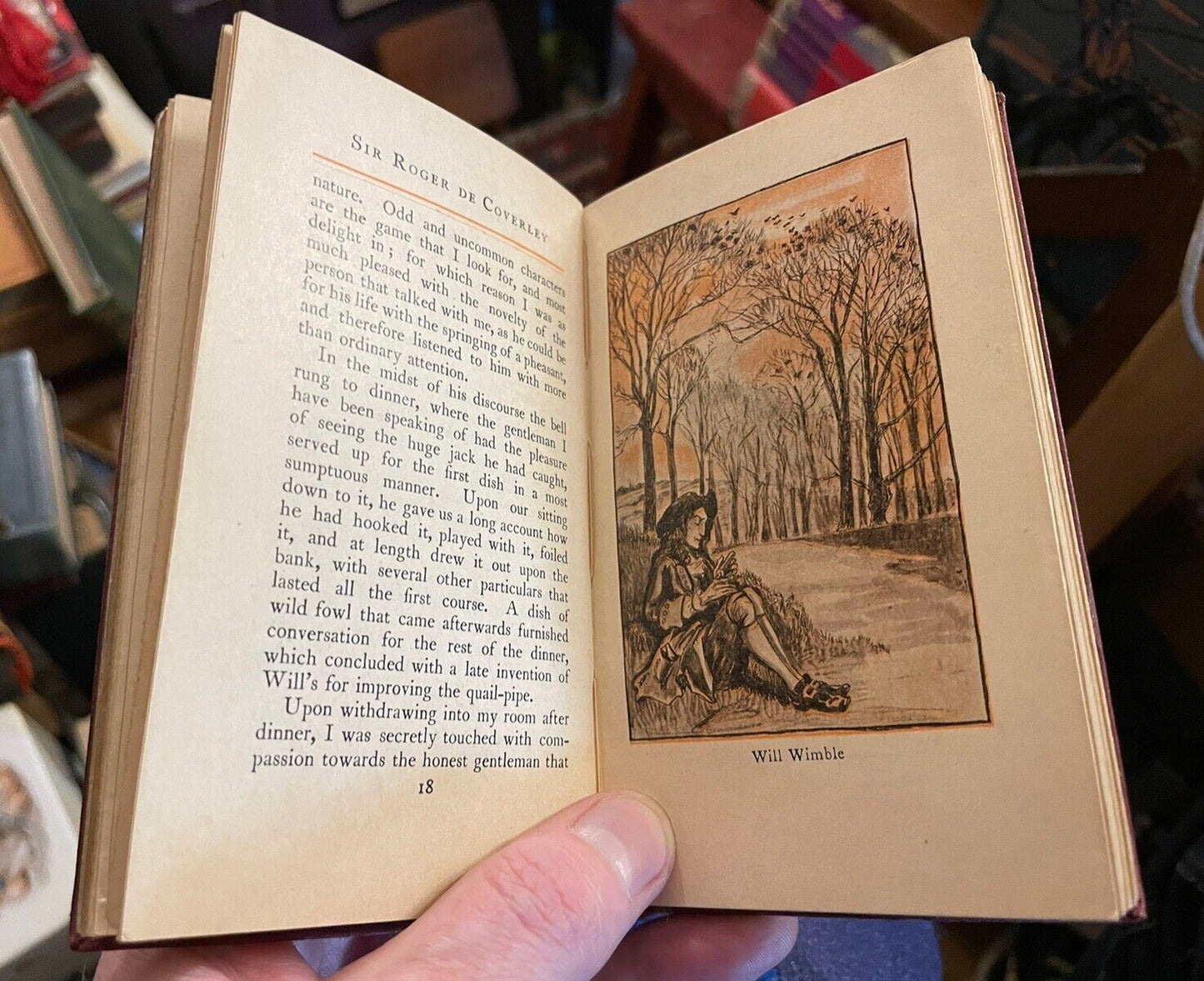 Sir Roger de Coverley : Joseph Addison : Thomas Wardle Bookplate (Silk Industry)