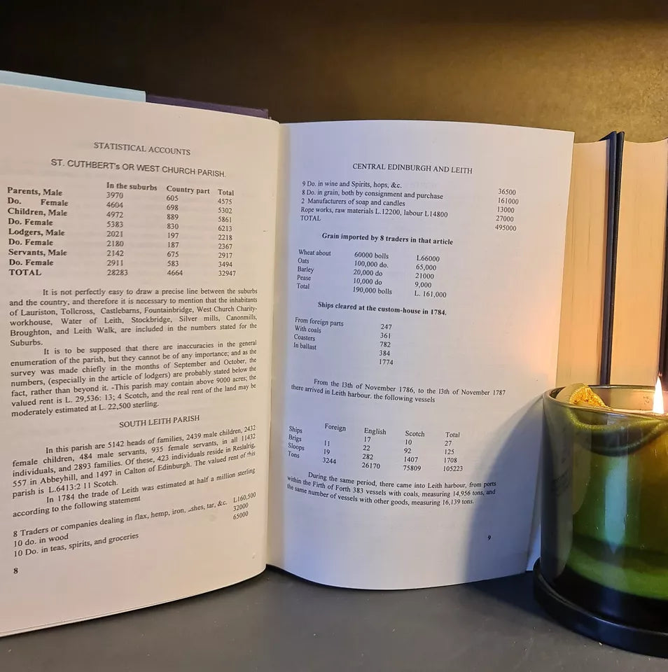 First & Second Statistical Accounts of Edinburgh, 1799 & 1845: Hardback: History