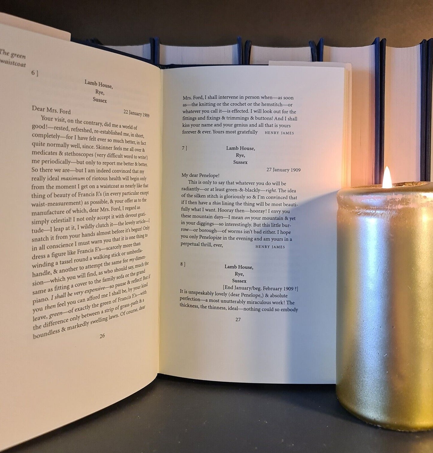 Henry James's Waistcoat - Letters to Mrs Ford, 1907 - 1915: Hardback: Limited Ed