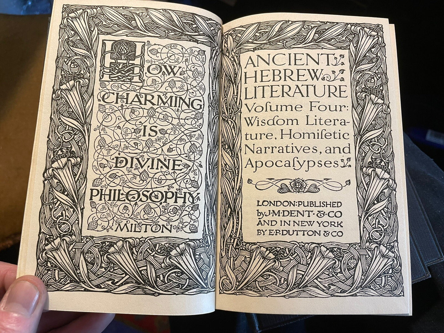 Ancient Hebrew Literature (Vols 1-4) Everyman's Library : J M Dent 1920