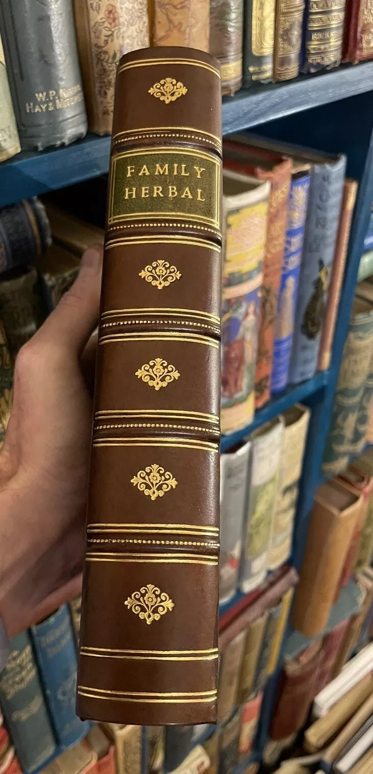 The Family Herbal : John Hill : Fine Binding : 1st ed : 54 colour plates : 1810