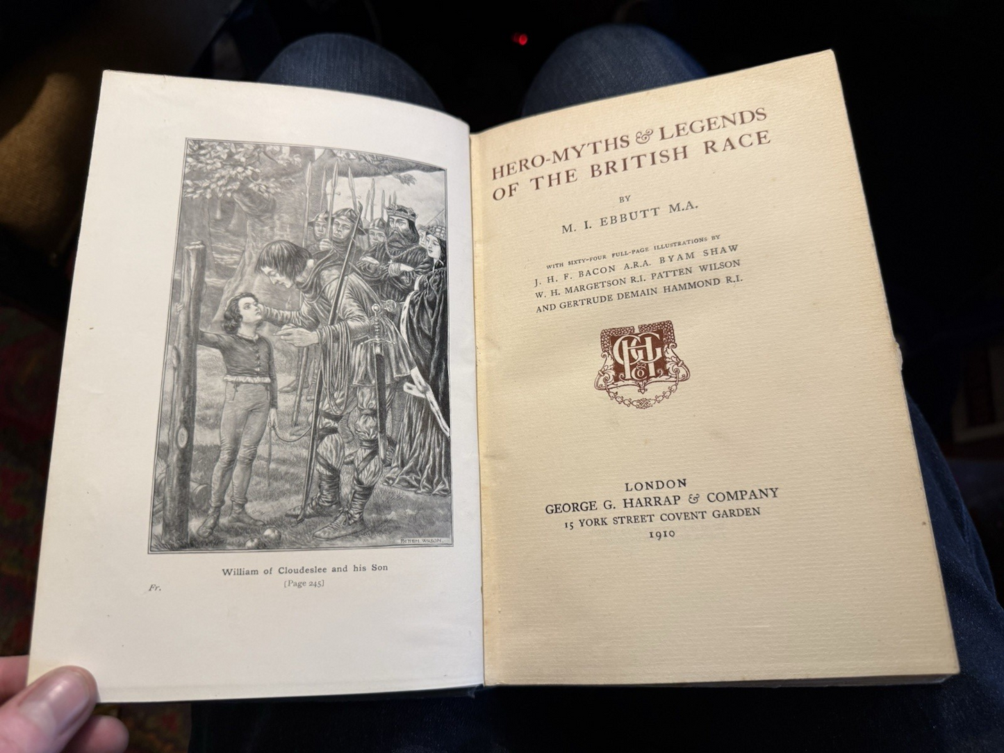 1910 Hero-Myths and Legends of the British Race : M.I. Ebbutt M.A. : 1st Edition