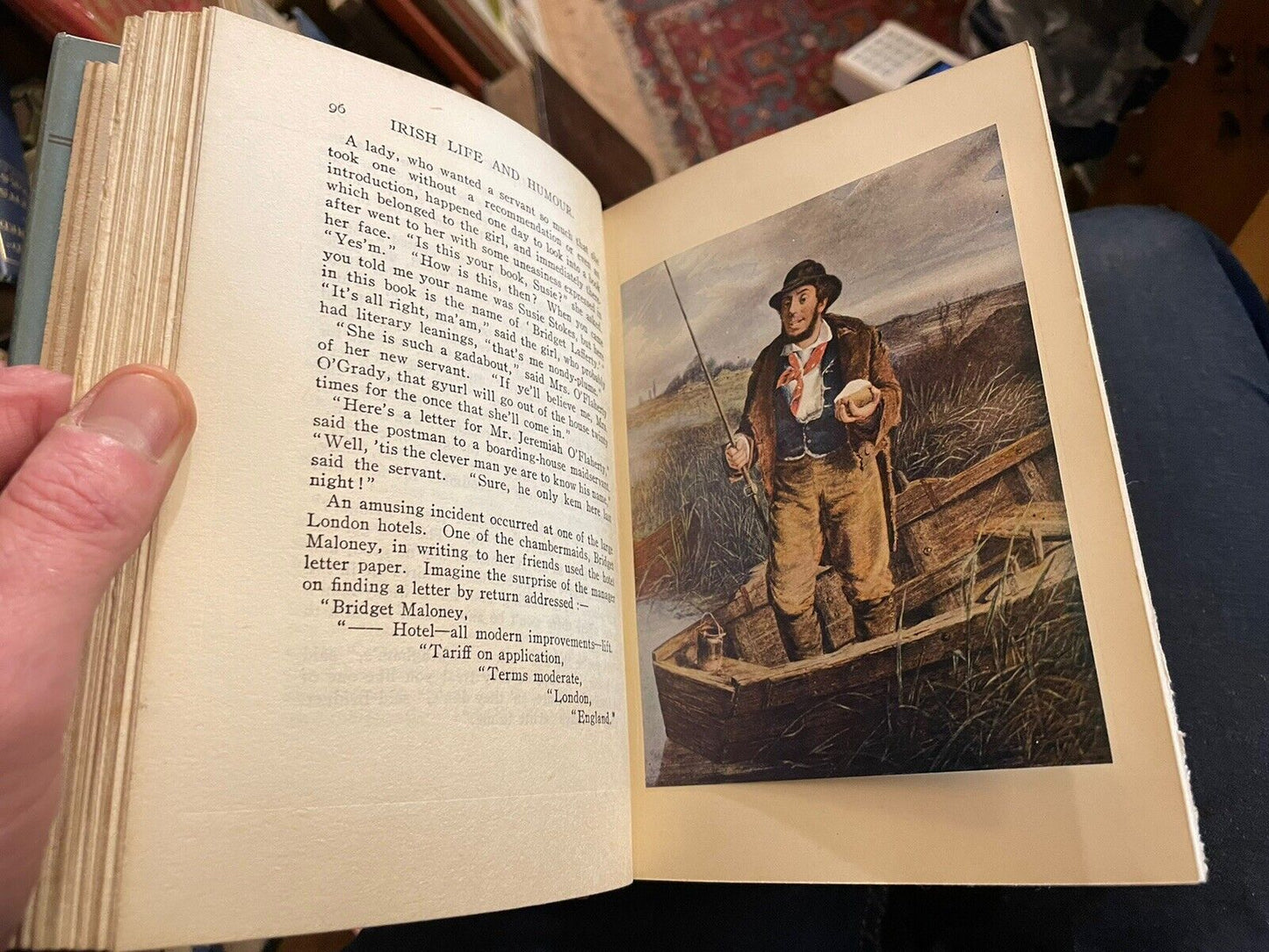 1909 Harvey's Irish Life and Humour in Anecdote & Story : Scarce in Dust Jacket